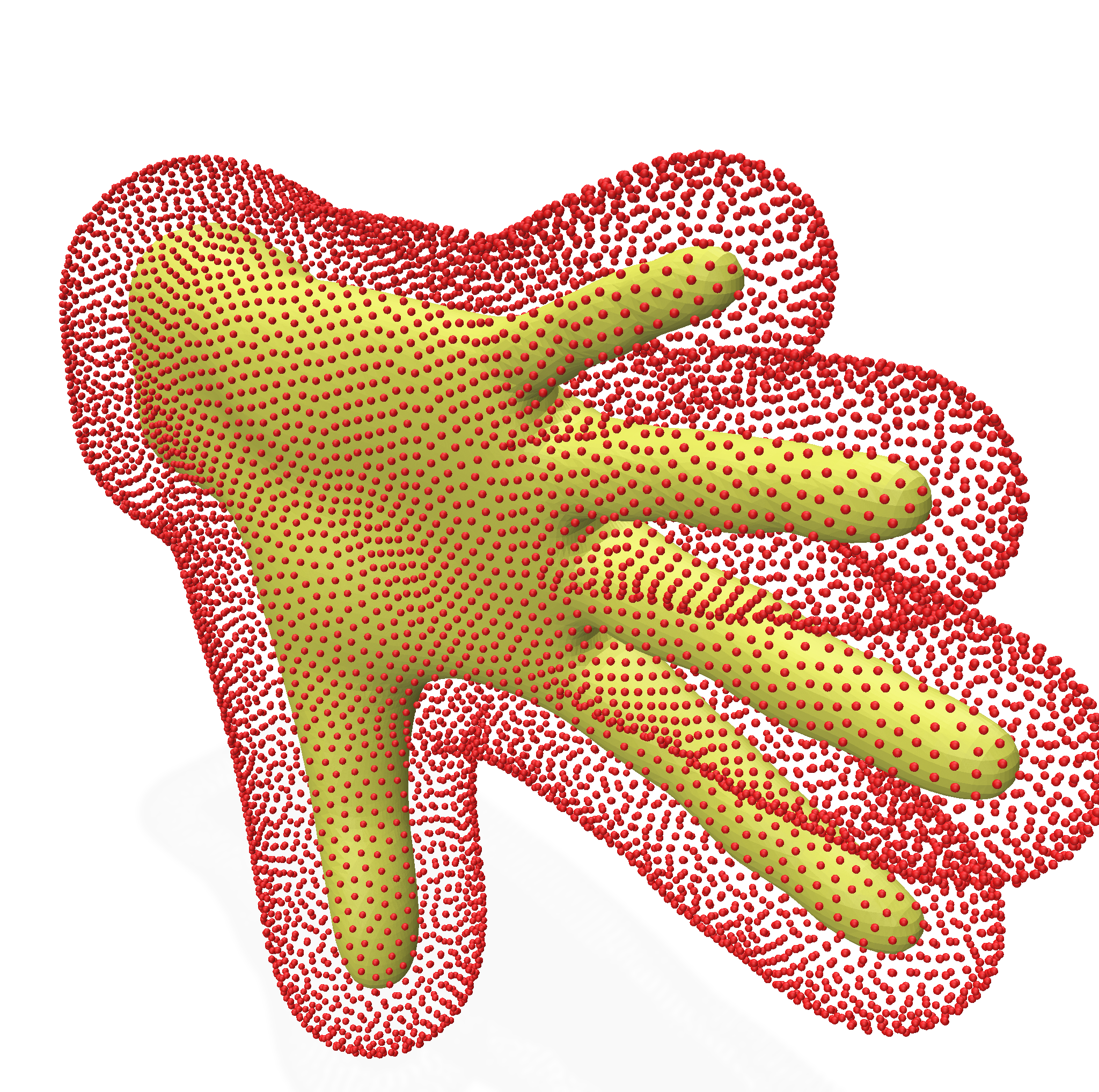 Hand – point samples, centroid distance